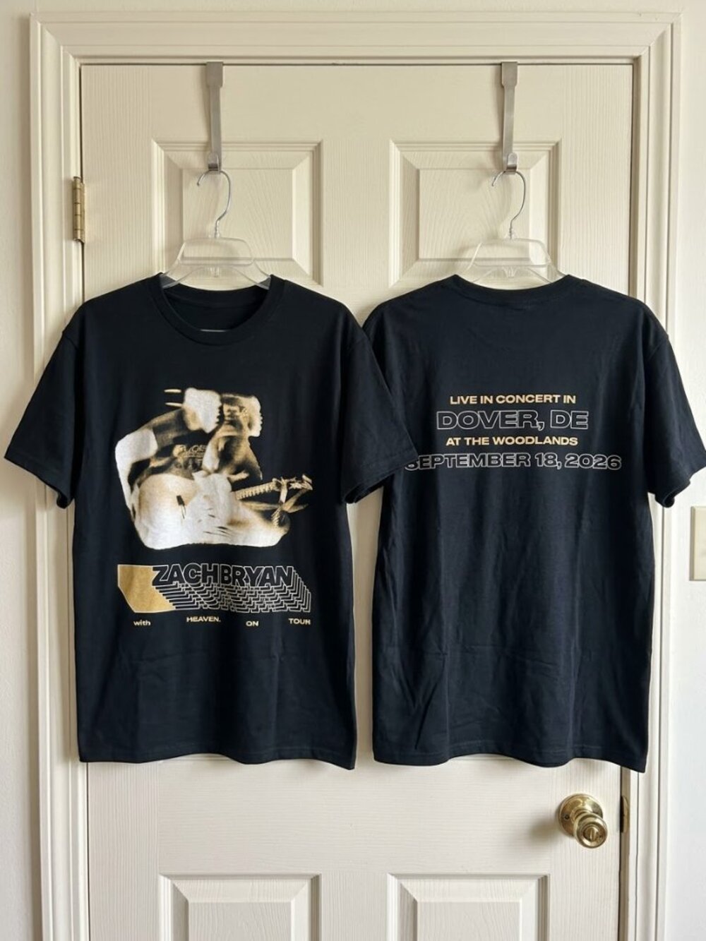 Zach Bryan With The Heaven On Tour At The Woodlands T-shirt Reprint